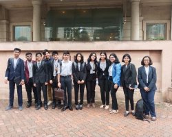 Students delegates on first day of HFS MUN